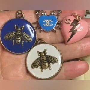 Bee and Heart Pendant Set